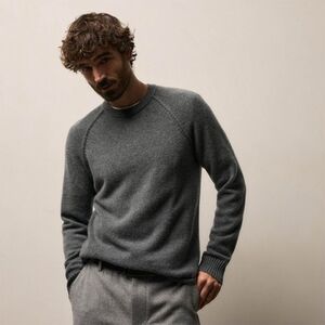 Tomas Maier X Uniqlo 100% Cashmere Heather Gray Sweatshirt M